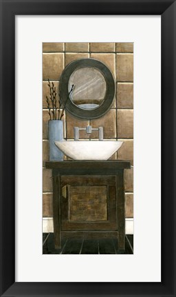 Framed Modern Bath Panel III Print
