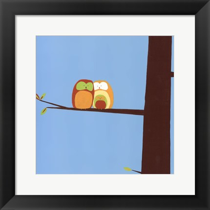 Framed Tree-top Owls IV Print