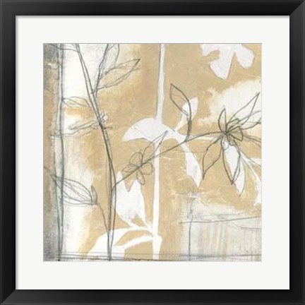 Framed Neutral Garden Abstract IV Print