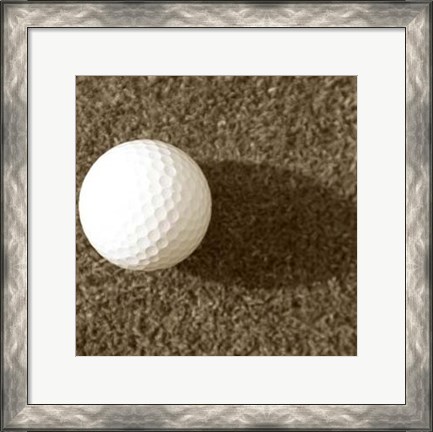 Framed Sepia Golf Ball Study III Print