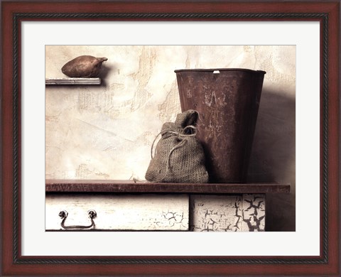 Framed Pail with Yam Print