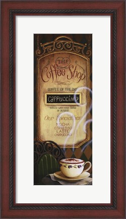 Framed Coffee Shop Menu Print
