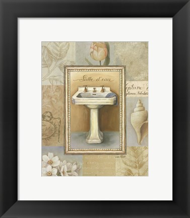 Framed Tranquil Bath I Print