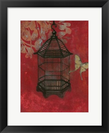 Framed Asian Bird Cage II Print