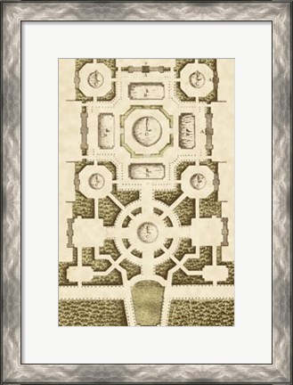 Framed Garden Maze III Print