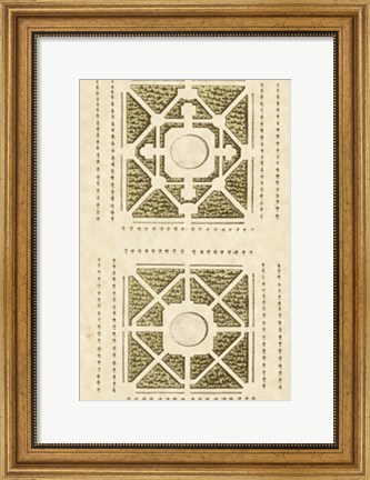 Framed Garden Maze IV Print
