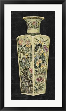 Framed Aged Porcelain Vase I Print