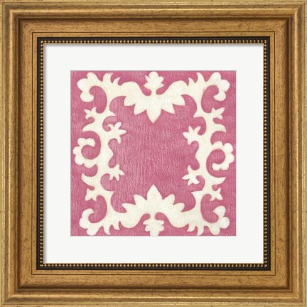 Framed Petite Suzani in Pink Print