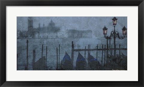 Framed Blue Canal I Print