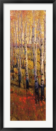 Framed Vivid Birch Forest I Print