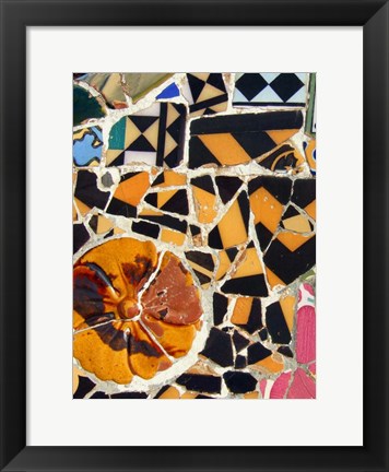 Framed Mosaic Fragments IV Print