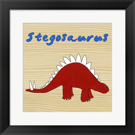 Framed Stegosaurus Print