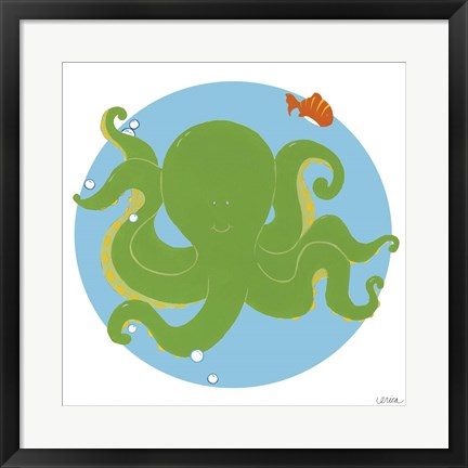 Framed Olga the Octopus Print
