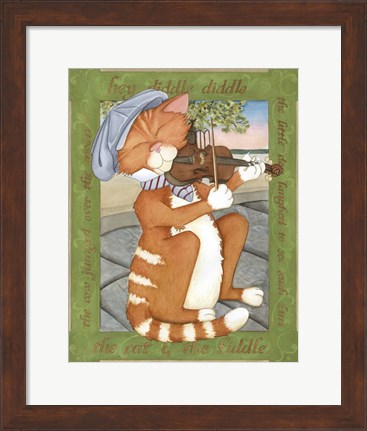 Framed Cat &amp; The Fiddle Print