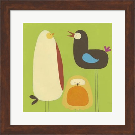 Framed Feathered Friends II Print