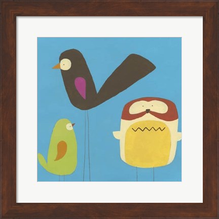 Framed Feathered Friends IV Print