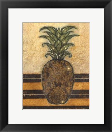 Framed Regal Pineapple II Print