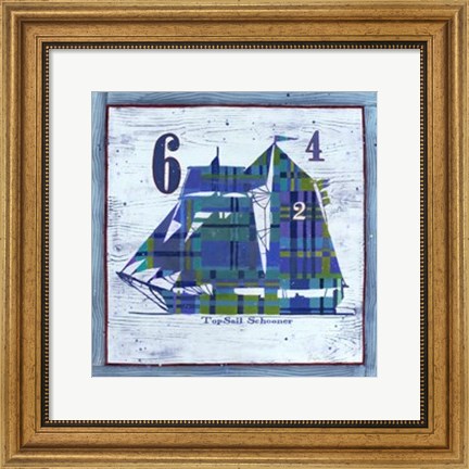 Framed Top Sail Schooner Print