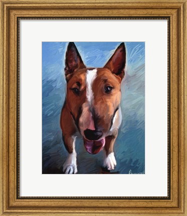 Framed Spike Bull Terrier Print