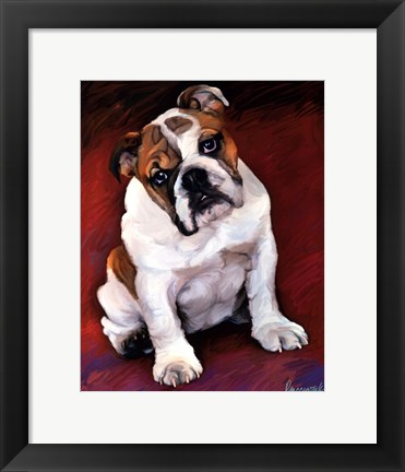 Framed Bulldog Baby Print