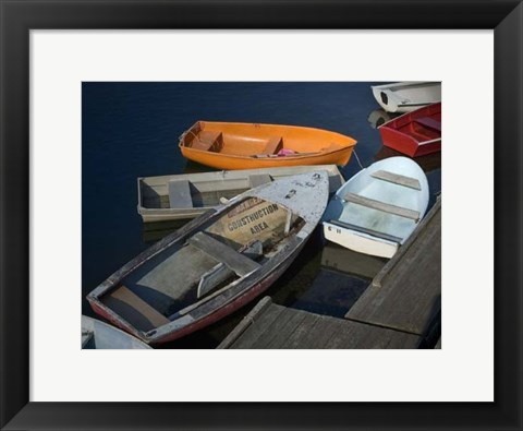 Framed Row Boats II Print