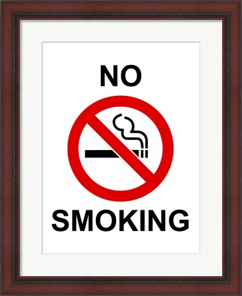 Framed No Smoking - sign Print