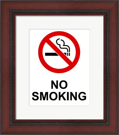 Framed No Smoking - Small Print