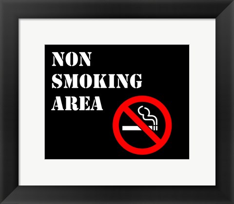 Framed Non Smoking Area Print