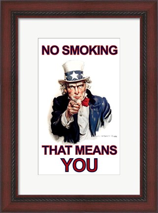 Framed NO Smoking - That Means YOU Print