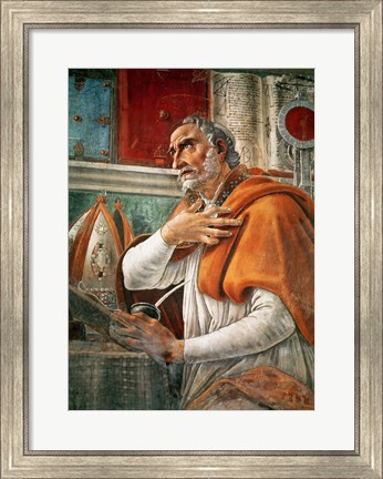 Framed St. Augustine in his Cell, c.1480 Print