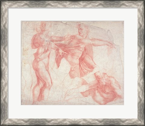 Framed Studies of Male Nudes Print