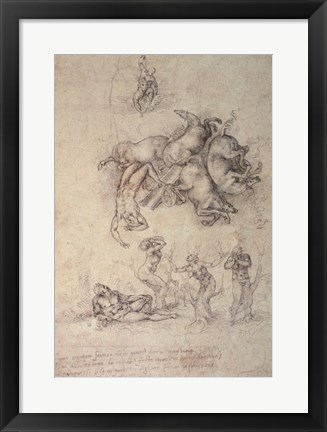 Framed Fall of Phaethon, 1533 Print