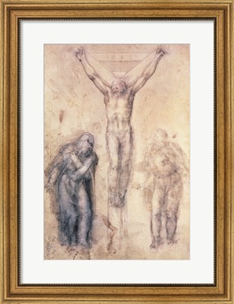 Framed Inv.1895-9-15-509 Recto W.81 Study for a Crucifixion Print