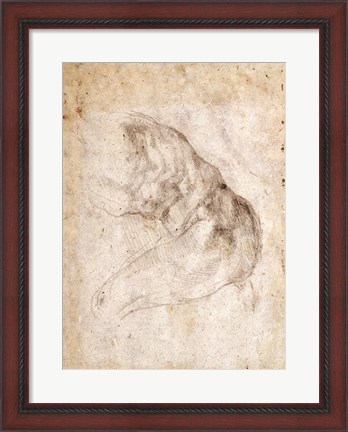 Framed Study for The Creation of Adam Print