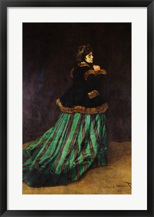 Framed Camille, or The Woman in the Green Dress, 1866 Print