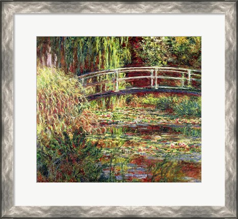 Framed Waterlily Pond: Pink Harmony, 1900 Print