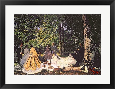 Framed Le Dejeuner sur l&#39;Herbe, 1866 Print