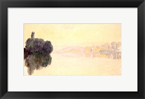 Framed Seine at Port-Villez, Evening Effect, 1894 Print