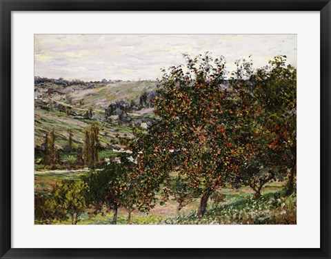 Framed Apple Trees near Vetheuil Print