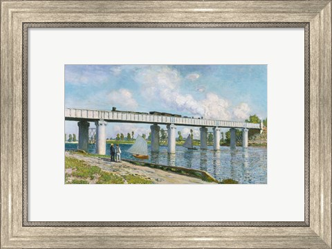 Framed Railway Bridge at Argenteuil, 1873 Print