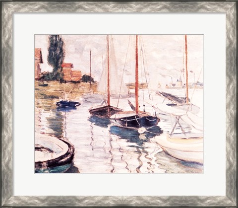 Framed Sailboats on the Seine Print