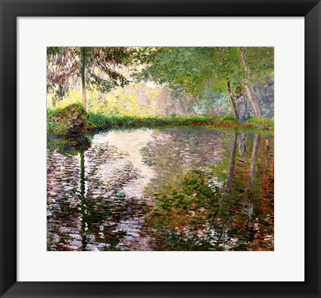 Framed Lake at Montgeron Print