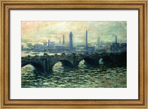 Framed Waterloo Bridge, 1902 Print