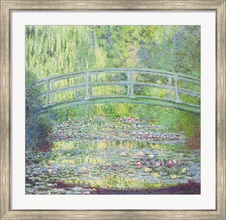 Framed Waterlily Pond with the Japanese Bridge, 1899 Print