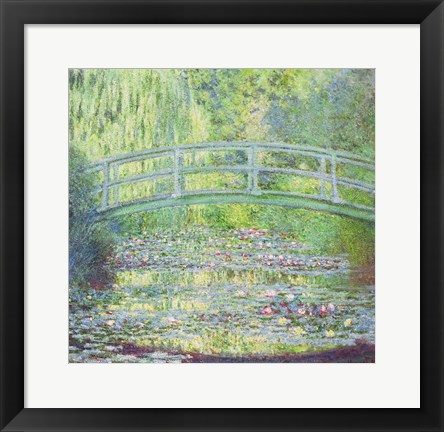 Framed Waterlily Pond with the Japanese Bridge, 1899 Print