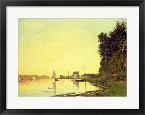 Framed Argenteuil, at the End of the Afternoon, 1872 Print