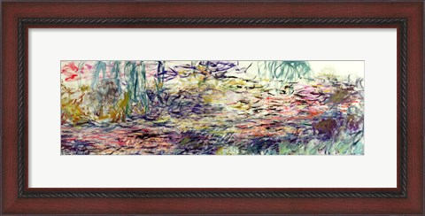 Framed Waterlilies, 1917-19 Print