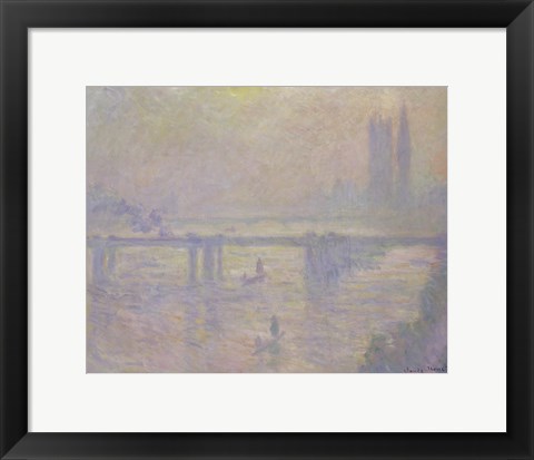 Framed Charing Cross Bridge, 1902 Print
