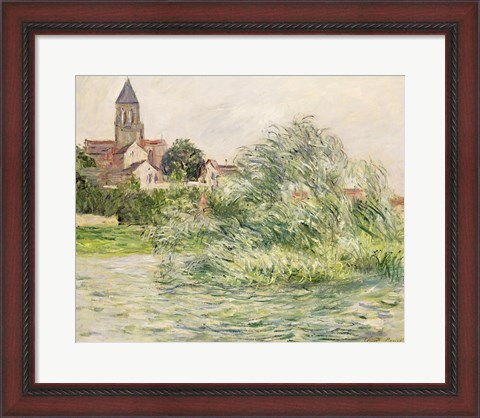Framed Church and the Seine at Vetheuil, 1881 Print