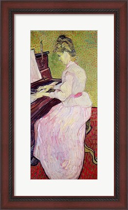 Framed Marguerite Gachet at the Piano, 1890 Print